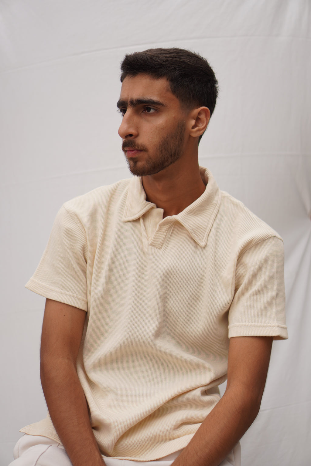 WAFFLE KNITTED POLO