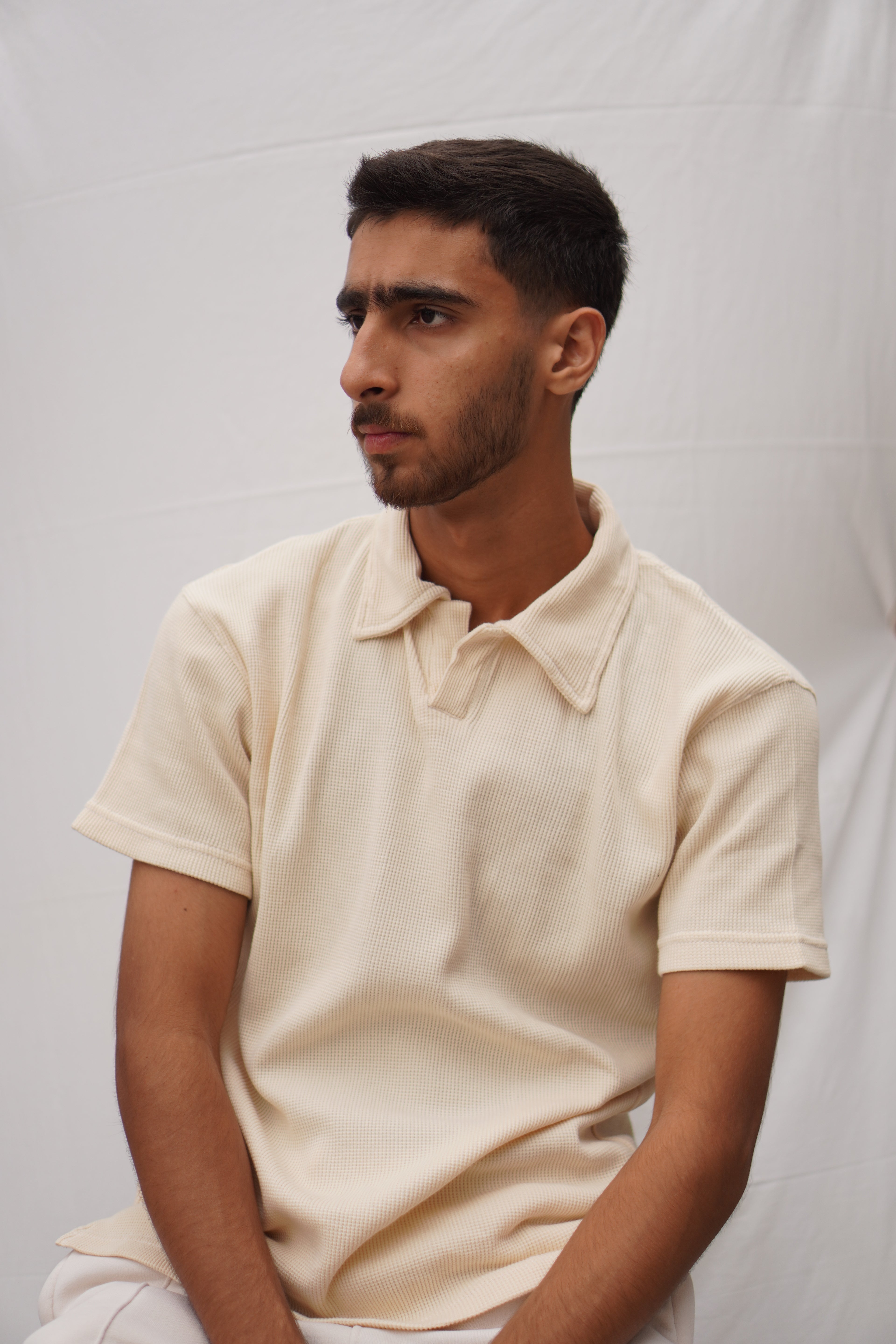 WAFFLE KNITTED POLO